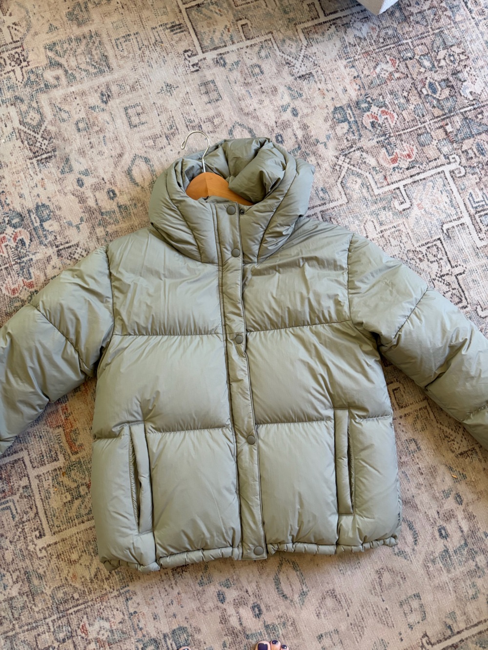 Prana Women’s Sage Green Hooded Puffer Jacket